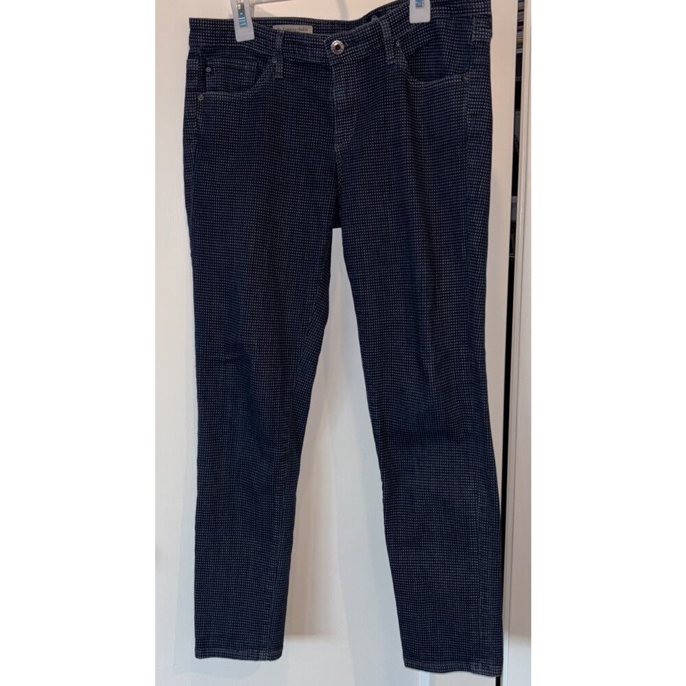 AG Adriano Goldschmied Ankle Super Skinny Jeans Women's Size 29R Blue Polka Dot